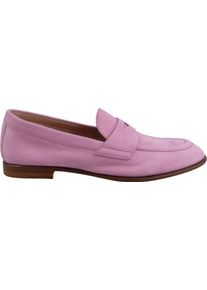 Santoni Loafer - Mocassino Penny da Donna in Nabuk Rosa - Gr. 36 (EU) - in Gold - f&uuml;r Damen