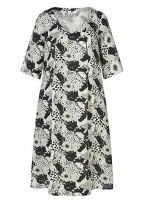 Anna Aura - Kleid mit V-Ausschnitt, beige, Gr. 40 / M - Leinen