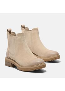 Chelseaboots Timberland "BRIMFIELDMID CHELSEA BOOT", Damen, Gr. 37,5, beige (lt beige sued), Leder, sportlich, Schuhe, Stiefelette, Winterschuhe, Ankle Boots