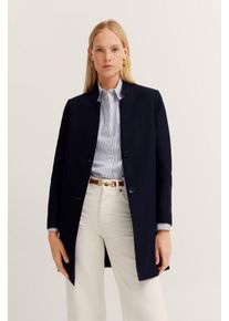 Bugatti Damen Wollmantel390, marine, casual, Gr. 38, unifarben, 100% Wolle, Mäntel, Flexcity-Stretch