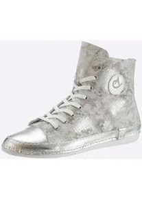Sneaker Andrea Conti, Damen, Gr. 36, silber (taupe, silberfarben), Glattleder, Leder, Rindsleder, Schuhe Sneaker