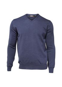 IVANHOE OF SWEDEN Cashwool V-Neck Male Merinopullover Men (Größe L |blau)