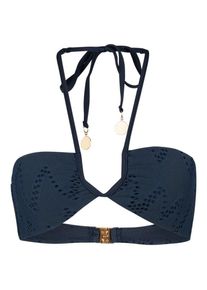 Bikini Top Seafolly Chiara Diamond Wire Bandeau Damen (Gr 14 |blau)