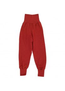 Fleecehose Engel Baby-Hose Feinripp mit Nabelbund Kinder (Gr 50/56 |rot)