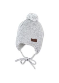 Mütze Sterntaler OCS Strickmütze Pompon Kinder (Gr 43 cm |grau)