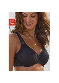 Minimizer-BH Nuance, Damen, Gr. 85, Cup F, schwarz, Microtouch, Obermaterial: 89% Polyamid, 11% Elasthan, BHs Minimizer-BH, mit B&uuml;gel und leicht gef&uuml;tterten Tr&auml;gern, aus h&uuml;bschem Glanzjacquard