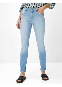Brax Damen Röhrenjeans Style SHAKIRA USED BLEACHED BLUE, denim hellblau, Gr. 44L
