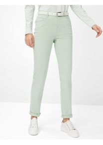 Brax Damen Five-Pocket-Hose Style CAROLA SOFT SAGE, hellgrün, Gr. 44L