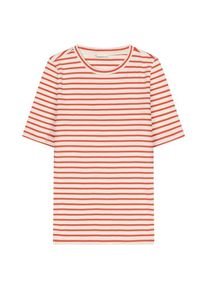 T-Shirt KnowledgeCotton Apparel Striped Rib T-Shirt Damen (Gr L |rosa)