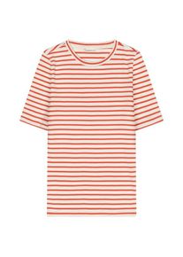 T-Shirt KnowledgeCotton Apparel Striped Rib T-Shirt Damen (Gr L |rosa)