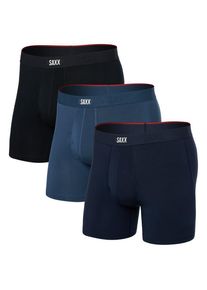 SAXX Vibe Xtra Boxer Brief Fly 3-Pack Kunstfaserunterwäsche Herren (Gr XXL |blau)