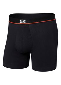 SAXX Non-Stop Stretch Cotton Boxer Brief Alltagsunterwäsche Herren (Gr XL |schwarz)