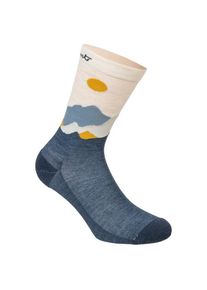 LaMunt Martha Illustration Sock Merinosocken Damen (Gr 35-38 |blau)