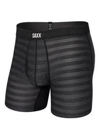 SAXX Droptemp Cooling Mesh Boxer Brief Fly Kunstfaserunterwäsche Herren (Gr M |schwarz)