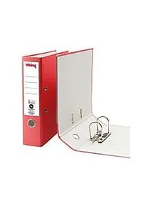 Viking Ordner Breit DIN A4 75 mm Rot 2 Ringe Pappkarton Matt Hochformat