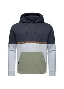 Hoodie Ragwear "Blocky Hoody", Herren, Gr. XXXL (58), blau (navy), Sweatware, Obermaterial: 70% Baumwolle, 30% Polyester, Basic, l&auml;ssig geschnitten h&uuml;ftbedeckend, hoch geschlossener Ausschnitt, &Auml;rmel ohne &Auml;rmelschlitz B&uuml;ndchen, Sweatshirts Hoodie, Sportlicher Herren Kapuzenpullover mit Blockstreifen