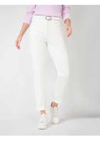 Raphaela by Brax Damen Five-Pocket-Hose Style LAURA NEW OFF-WHITE, cremeweiß, Gr. 42