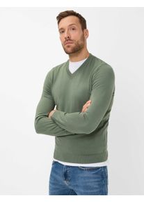 Brax Herren Strickpullover Style VICO thyme, grün, Gr. S