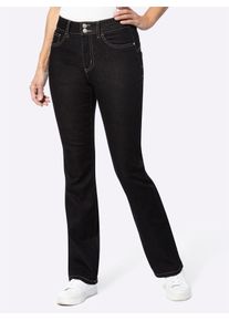 Classic Basics Damen Bootcut-Jeans, schwarz, Gr. 44, unifarben, 81% Baumwolle, 17% Polyester, 2% Elasthan, Jeans