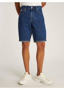Herren Shorts "REGULAR SHORT", blau, casual, Gr. 33, Calvin Klein Jeans, unifarben, Denim/Jeans, Obermaterial: 100% Baumwolle, Hosen, in dunkelblauer