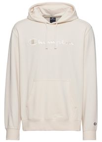 Champion Herren Kapuzensweatshirt "Icons Hooded Sweatshirt Cozy Fit Sc", beige, sportlich, Gr. XS, Obermaterial: 67% Baumwolle, 33% Polyester,