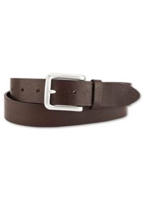 Bernd Götz BERND GÖTZ Damen Ledergürtel, braun, casual,modisch, Gr. 120, unifarben, Leder, Gürtel, Solide, silberfarbene Dornschließe