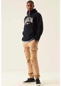 Garcia Herren Hoodie "Sweatshirt Garcia", blau, casual, Gr. S, bedruckt, Obermaterial: 80% Baumwolle, 20% Polyester, Sweatshirts