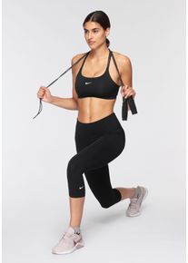 Nike Damen Trainingstights "One Women's Mid-Rise Capri Leggings", schwarz, sportlich, Gr. XS, Obermaterial: 78% Polyester, 22% Elasthan, Hosen