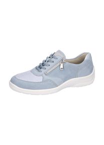 Waldläufer WALDLÄUFER Damen Schnürschuh "HESNA", Gr. 7,5, blau, Nubukleder, Textil, unifarben, sportlich, Schuhe, Sneaker, Halbschuh, Freizeitschuh mit