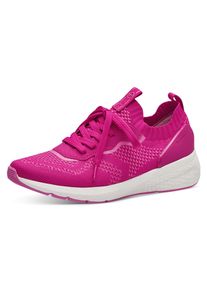 Tamaris Damen Slip-On Sneaker, Gr. 37, pink, Textil, Lederimitat, Synthetik, unifarben, sportlich, Schuhe, Freizeitschuh, Halbschuh, Schnürschuh mit