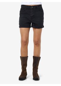 Noisy may Damen Jeansshorts "NMMONI HW DNM SHORTS AZ360BL NOOS", schwarz, modisch, Gr. XS, unifarben, Denim/Jeans, Obermaterial: 99% Baumwolle, 1%