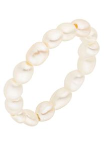 PURELEI Damen Perlenring "Schmuck Geschenk Pearly Ring, 22201-Ring-Pearly", S, Perlen, weiß, Perlen, Fingerringe, mit Süßwasserzuchtperle