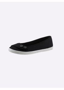 Casual Looks Damen Ballerina, Gr. 39, schwarz, Textil, modisch, Schuhe