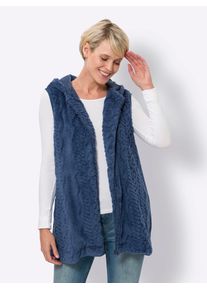 Classic Basics Damen Fleeceweste, blau, Gr. 54, unifarben, 100% Polyester, Westen