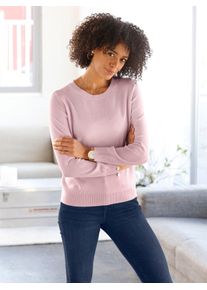 Classic Basics Damen Rundhalspullover "Rundhals-Pullover", rosa, Gr. 40, unifarben, 100% Polyacryl, Pullover