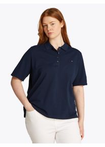 Damen Poloshirt "CRV 1985 REG PIQUE POLO SS", blau, casual, Gr. 48, Tommy Hilfiger Curve, unifarben, Piquu00e9, Obermaterial: 95% Baumwolle, 5%