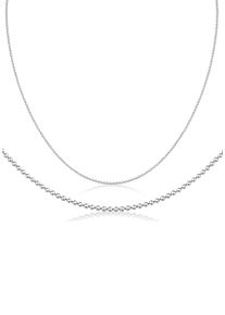 Firetti Damen Collierkettchen "Schmuck Geschenk Silber 925 Kugelkettengliederung in mehreren Breiten", 38, Silber 925 (Sterlingsilber), B: 1,5mm,