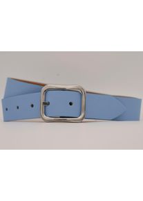 AnnaMatoni Damen Ledergürtel, blau, casual, Gr. 110, unifarben, Rindsleder, Gürtel, mit silberner Schließe