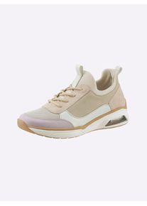 Rieker Damen Slipper, Gr. 37, beige, Textil, sportlich, Schuhe