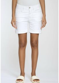 Gang Damen Shorts "94NICA SHORTS", weiß, casual, Gr. 30, unifarben, Web, Obermaterial: 97% Baumwolle, 3% Elasthan, Hosen, Boyfriend Fit