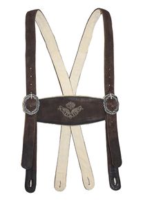 JCC Herren Hosenträger "31023119", braun, Gr. 50, Obermaterial: 100% Ziegenvelours; Schnalle aus Metall, Hosenträger