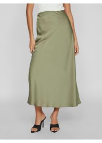 Vila Damen Maxirock "VIELLETTE HW LONG SKIRT - NOOS", grün, modisch, Gr. 34, unifarben, Web, Obermaterial: 100% Polyester, Röcke
