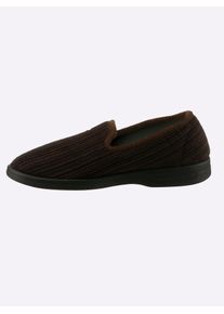 CLASSIC Herren Hausschuh, Gr. 41, braun, Textil, Schuhe