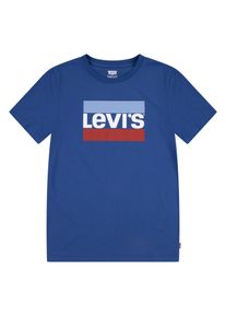 LEVI'S KIDS Jungen T-Shirt "LVB SPORTSWEAR LOGO TEE", blau, casual, Gr. 14, Single Jersey, Obermaterial: 60% Baumwolle, 40% Polyester, Shirts, for