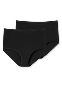 Schiesser Damen Maxislip ""95/5"", Gr. 38, schwarz, Single Jersey, Obermaterial: 95% Baumwolle, 5% Elasthan, unifarben, Unterhosen, mit flachen Nähten