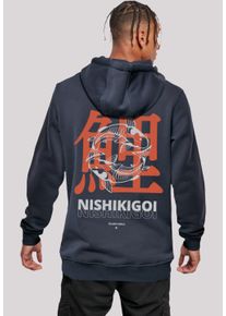 F4NT4STIC Herren Kapuzenpullover "Nishikigoi", blau, casual, Gr. XXXL, Obermaterial: 65% Baumwolle, 35% Polyester, Pullover, Print