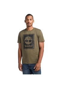 Timberland Herren T-Shirt "STACK LOGO Short Sleeve Tee", grün, casual, Gr. XL, Jersey, Obermaterial: 100% Baumwolle, Shirts