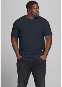 Jack & Jones PlusSize Herren T-Shirt "NOA TEE", blau, Basic, Gr. XXXL, JACK & JONES PLUSSIZE, unifarben, Single Jersey, Obermaterial: 100% Baumwolle, Shirts, mit