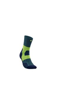 Bauerfeind Herren Kompressionsstrümpfe "Trail Run Mid Cut Socks, Women", Gr. 35, grün, Polyamid, Socken
