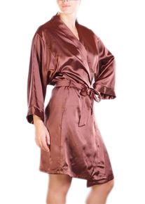 Family Trends Damen Negligé, Gr. XL, braun, 100% Polyester, unifarben, casual, Kleider, in traumhaft-seidigem Design